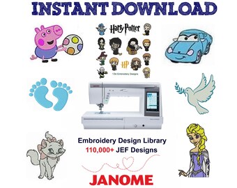 Peter Rabbit Machine Embroidery Designs 3 sizes JEF // Janome Format 34 Designs