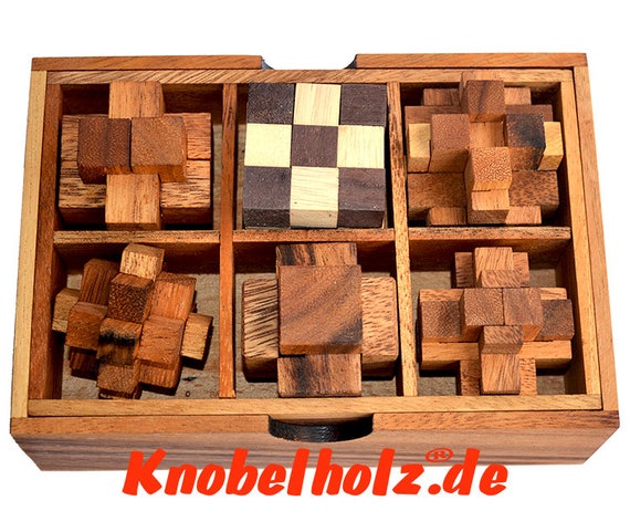 6 wooden hotsell puzzle set