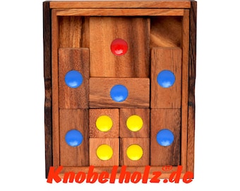 Khun Phan moyen Knobelholz.de Escape Sliding Game Puzzle Jeu Patience Jeu de Samanea Wood, IQ Test, Khun Phean