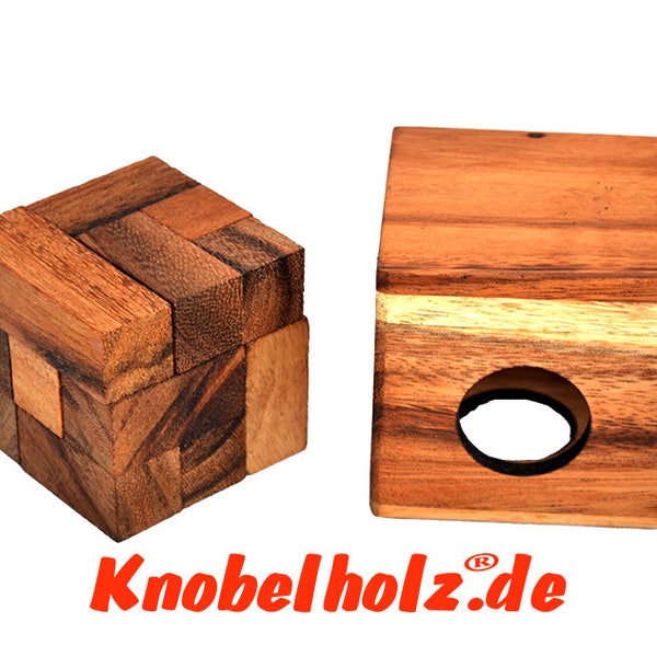 Soma Dice l The 3d Tangram made of Samanea wood with instructions for laying the Tangram figures puzzle cubes in wooden box with dimensions 8, 6x8, 6 x 8.8 cm