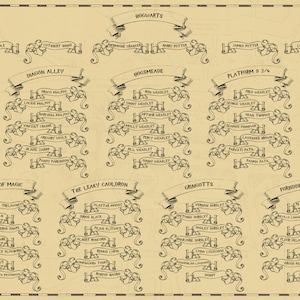 Marauders Map Themed Hochzeit Sitzplan