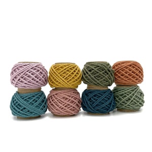 BOBBINY 1.5mm 3Ply Macramé Rope, Cotton Rope, 16ft/5 meters or 32 ft/10 meters length, Bobbiny