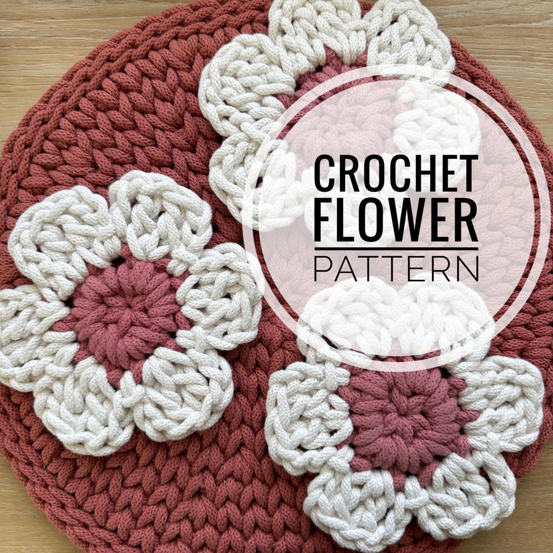 Crochet Flower Coaster Pattern and Video Instructions – PDF Digital ...