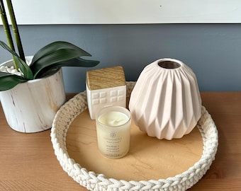 Crochet Tray with a Wooden Base | Video Tutorial Only | DIY Home Decor | Handmade Gift