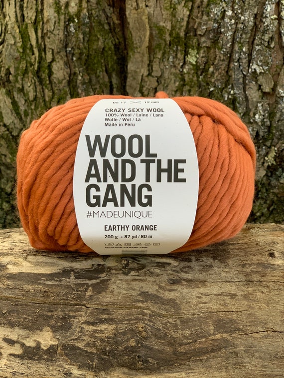 Wool and the Gang Crazy Sexy Wool, EARTHY ORANGE, Super Chunky