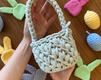 Crochet Easter Basket – Video Tutorial only - Digital Download | DIY Handmade Gift