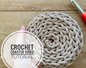 Video Tutorial for Crochet Camel Stitch Coaster - spoken in English and includes English subtitles, designed by All Yarn Drive
