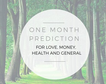 Psychic reading for one month, future predictions for one month about love, money, health and general by gifted clairvoyant; answer same day
