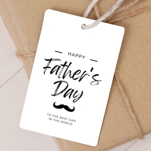 Father's Day Gift Tag Printable Fathers Day Favor Bag Tag Digital Download Modern Father's Day Goodie Bag Tag Printable