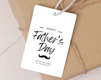 Father's Day Gift Tag Printable Fathers Day Favor Bag Tag Digital Download Modern Father's Day Goodie Bag Tag Printable