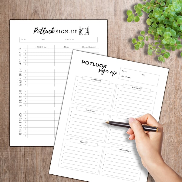 Potluck Sign Up Sheet Printable Office Party Food Sign Up Sheet Family Reunion Potluck School Potluck Sign Up Thanksgiving Potluck Printable