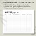 Visitor Sign in Sheet Printable Guest Check in Sheet for Office Shops Business Events Time Stamp ...