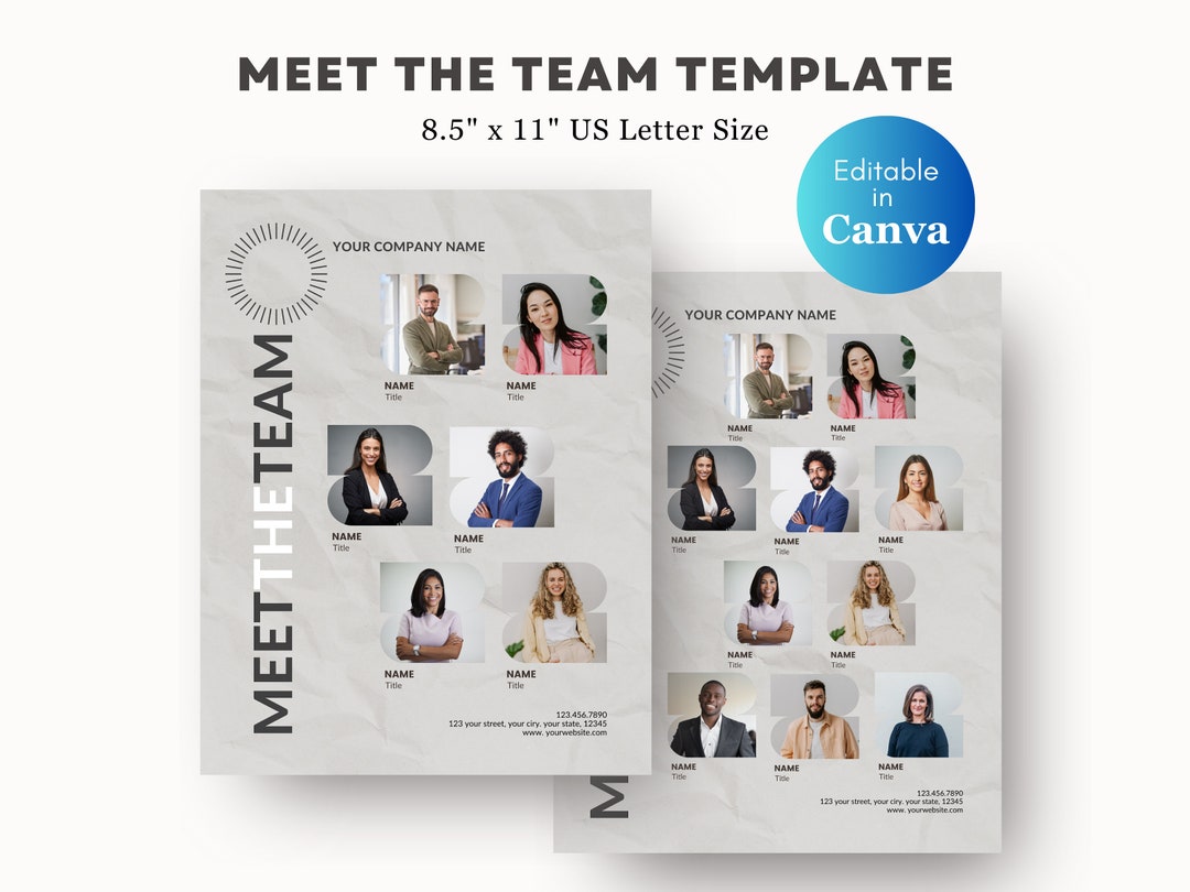 Meet the Team Flyer Template Canva Modern Team Introduction Editable Meet the Team Flyer Template Canva Modern Team Introduction Editable