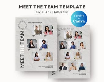Meet The Team Flyer Template: Modern Team Introduction (Digital Download)