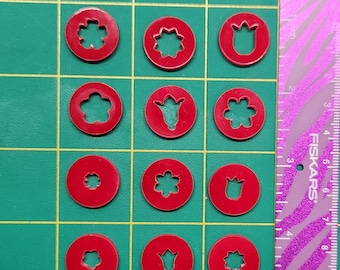 18mm Extruder Disks for clay, sugar & soap dough -Flowers