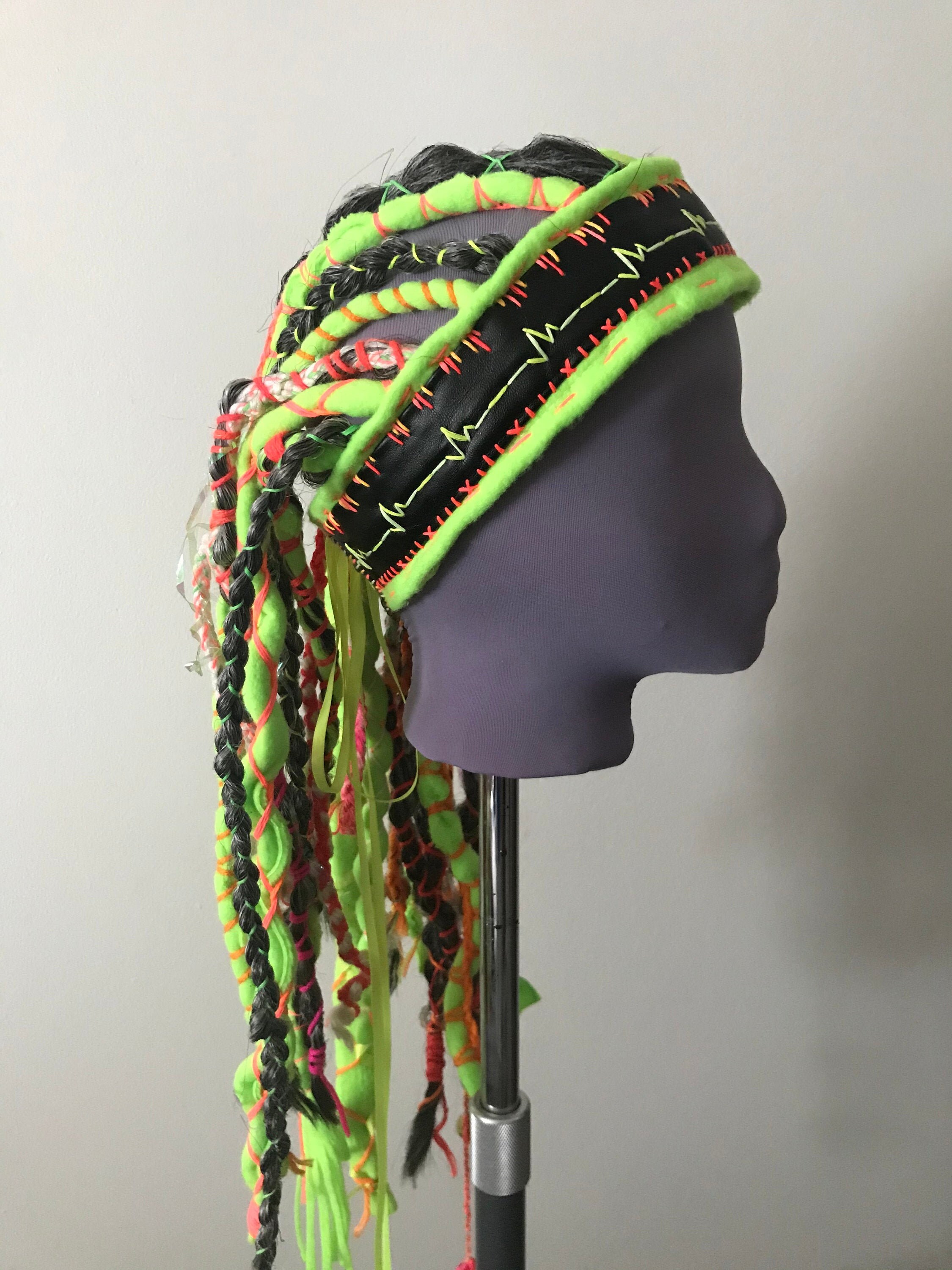 Blacklight Cyberpunk Rave Headband Etsy
