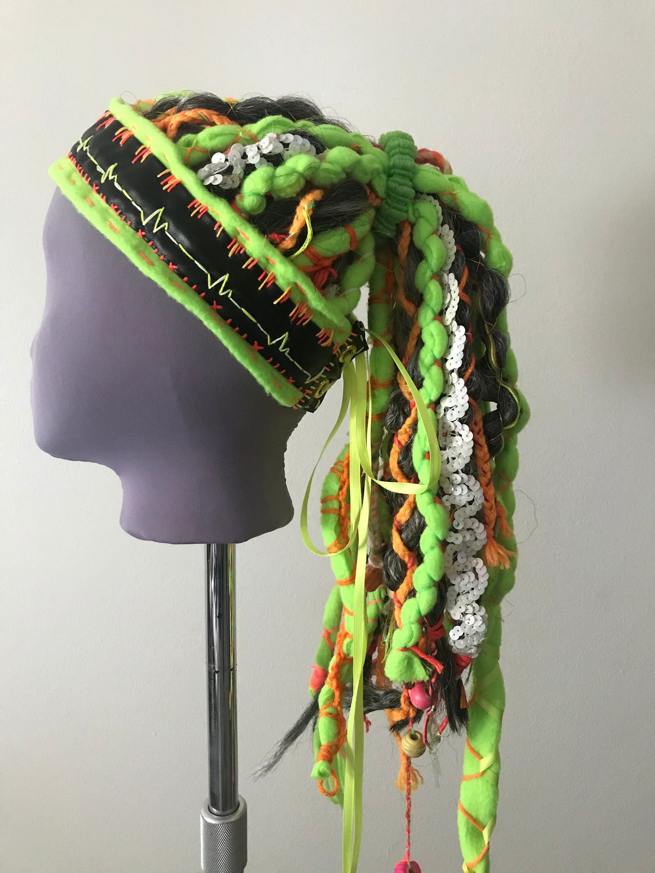Blacklight Cyberpunk Rave Headband Etsy
