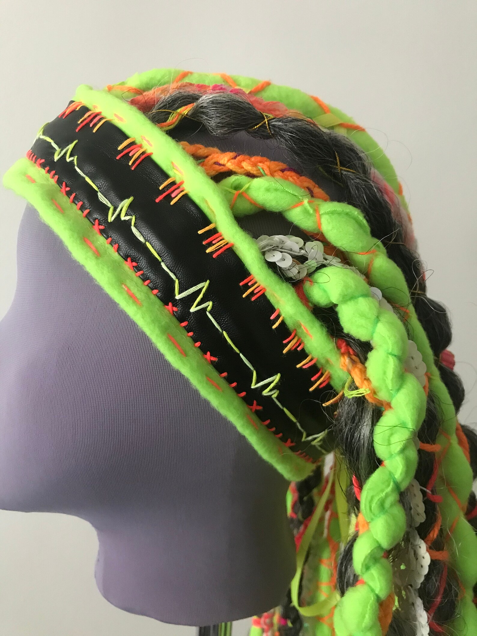 Blacklight Cyberpunk Rave Headband Etsy