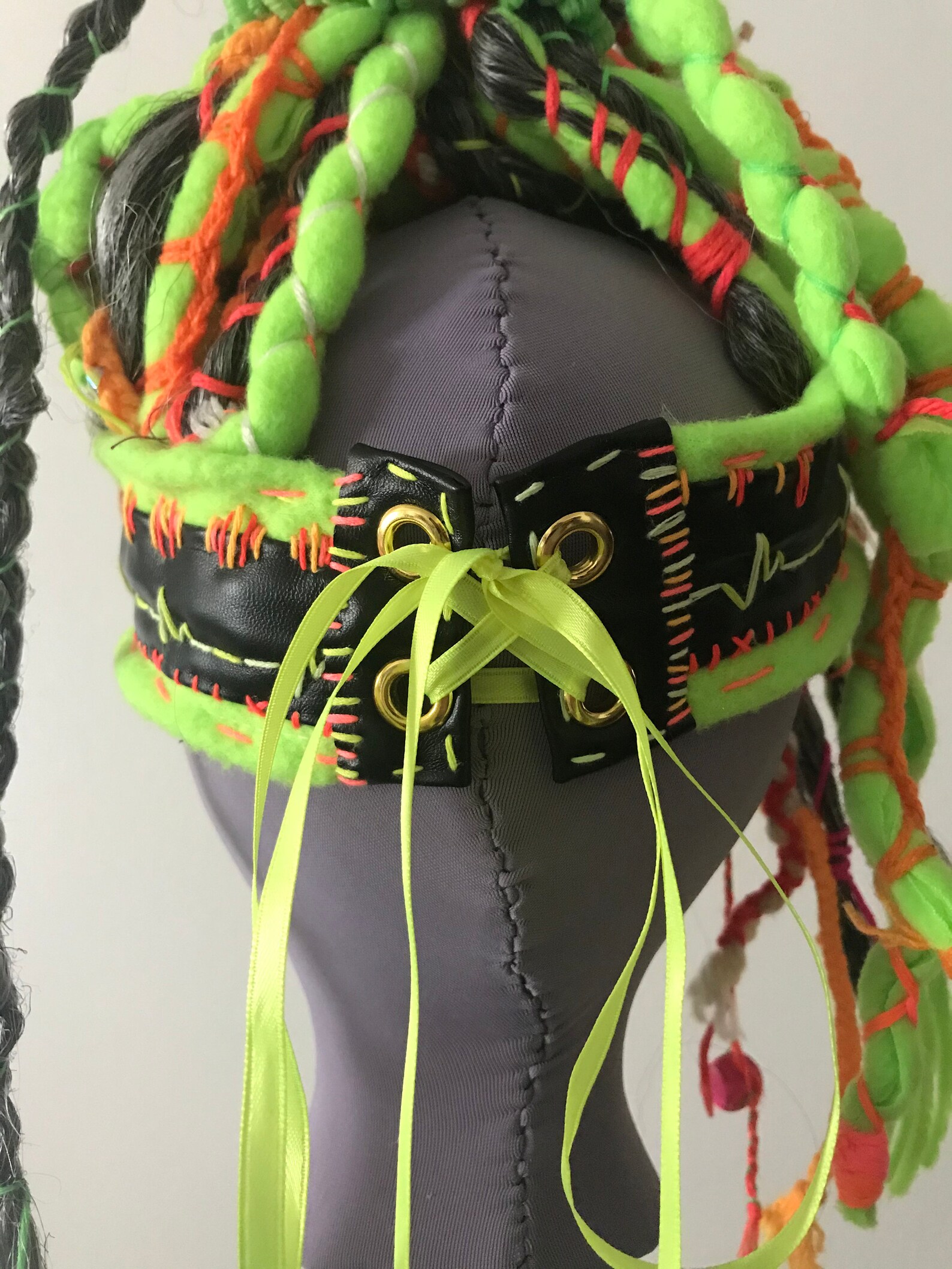 Blacklight Cyberpunk Rave Headband Etsy