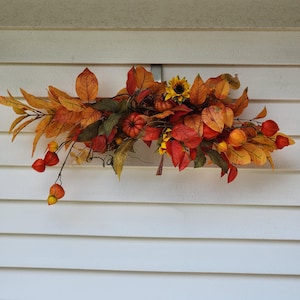 Fall swag Fall wall décor Harvest swag Wall swag Wall décor