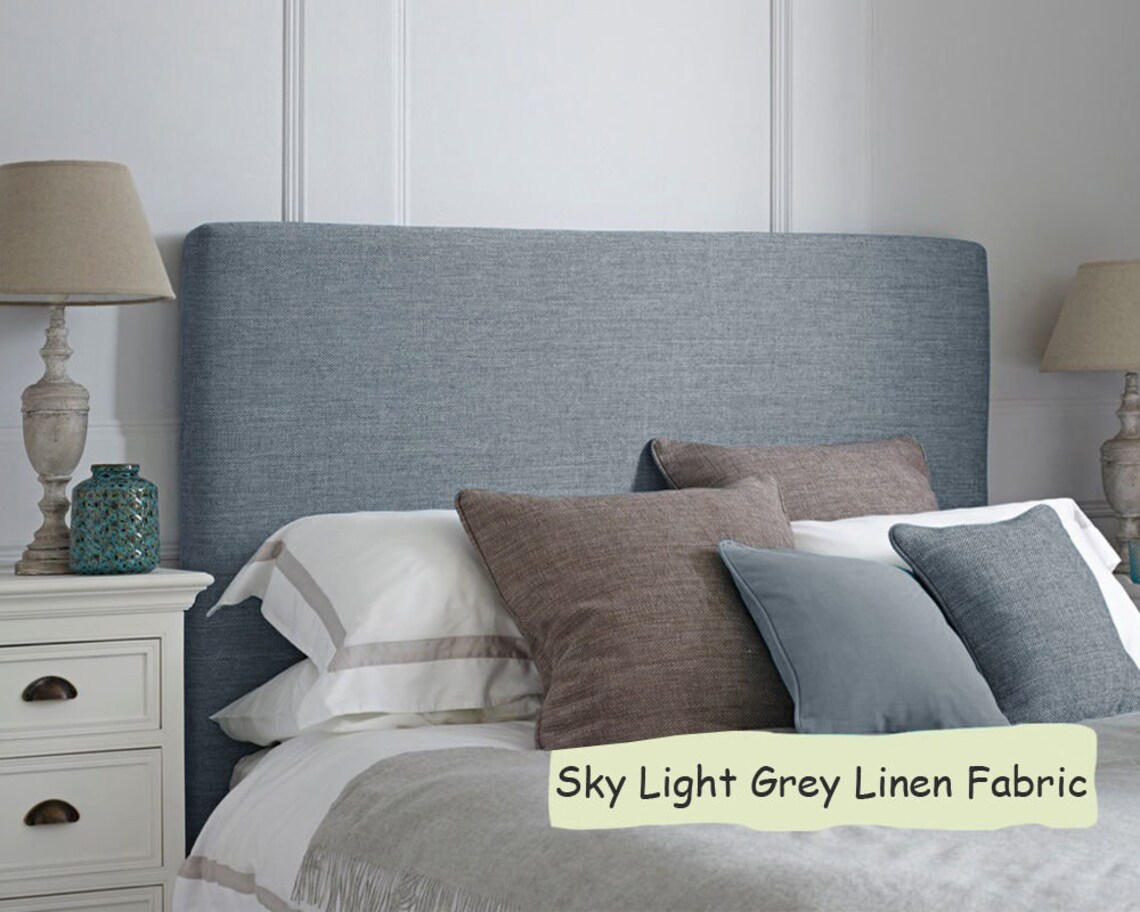 TrendMakers Modern Linen Fabric Headboards Plain Flat Thick Etsy