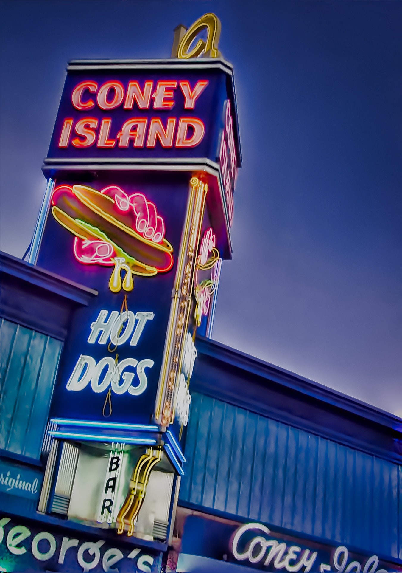 Coney Island Hot Dogs Sign - Etsy