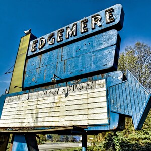 Dilapidated Drive In Theater Sign