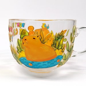 Handbemalter Capybara Kaffeebecher: Tier Geschenk