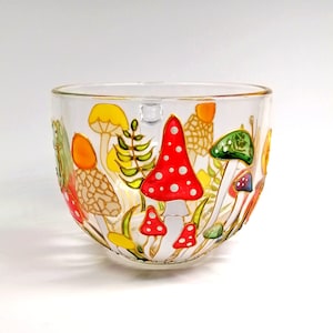 Frog coffee mug Mushroom coffee mug hand painted Personalised toadstool tea cup Coffee lover gift for woman, wife, Birthday gift for her