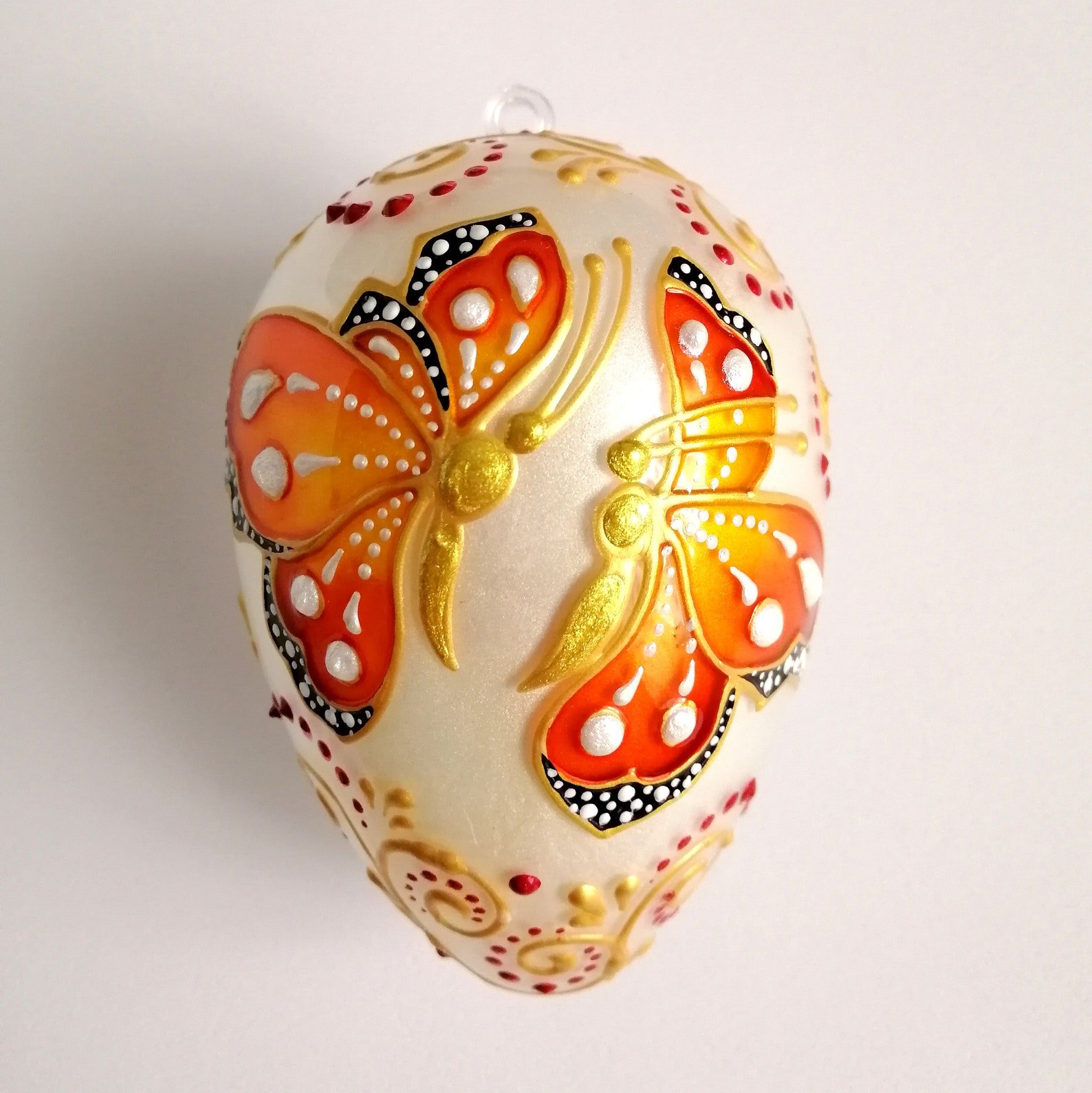 Butterfly Easter Egg Ornament Hand Painted Easter Gift Etsy