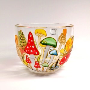 Frog coffee mug Mushroom coffee mug hand painted Personalised toadstool tea cup Coffee lover gift for woman, wife, Birthday gift for her