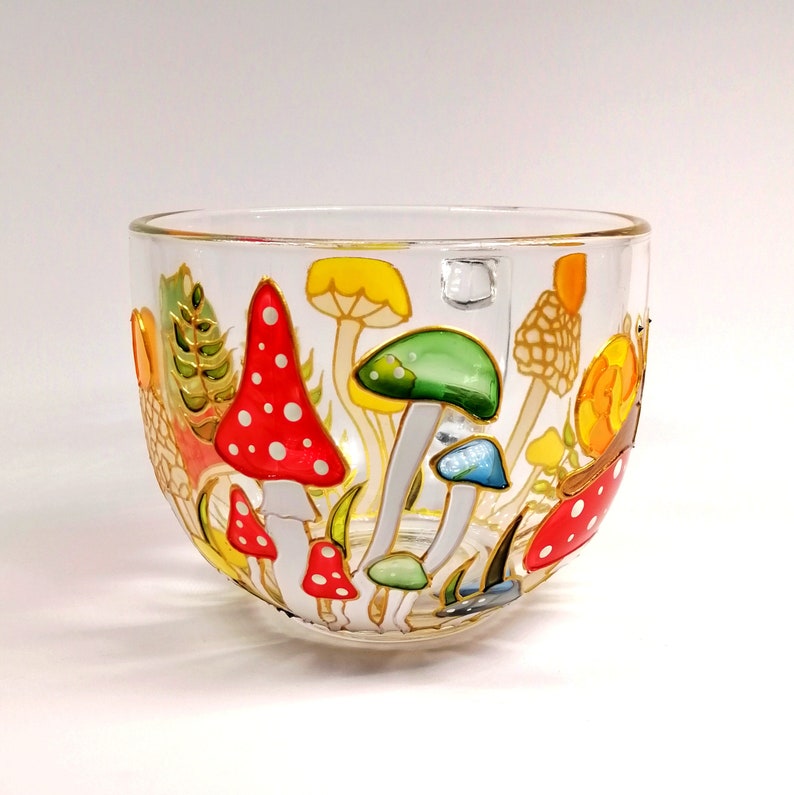 Frog coffee mug Mushroom coffee mug hand painted Personalised toadstool tea cup Coffee lover gift for woman, wife, Birthday gift for her