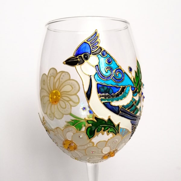 Blue Glass Bird Etsy