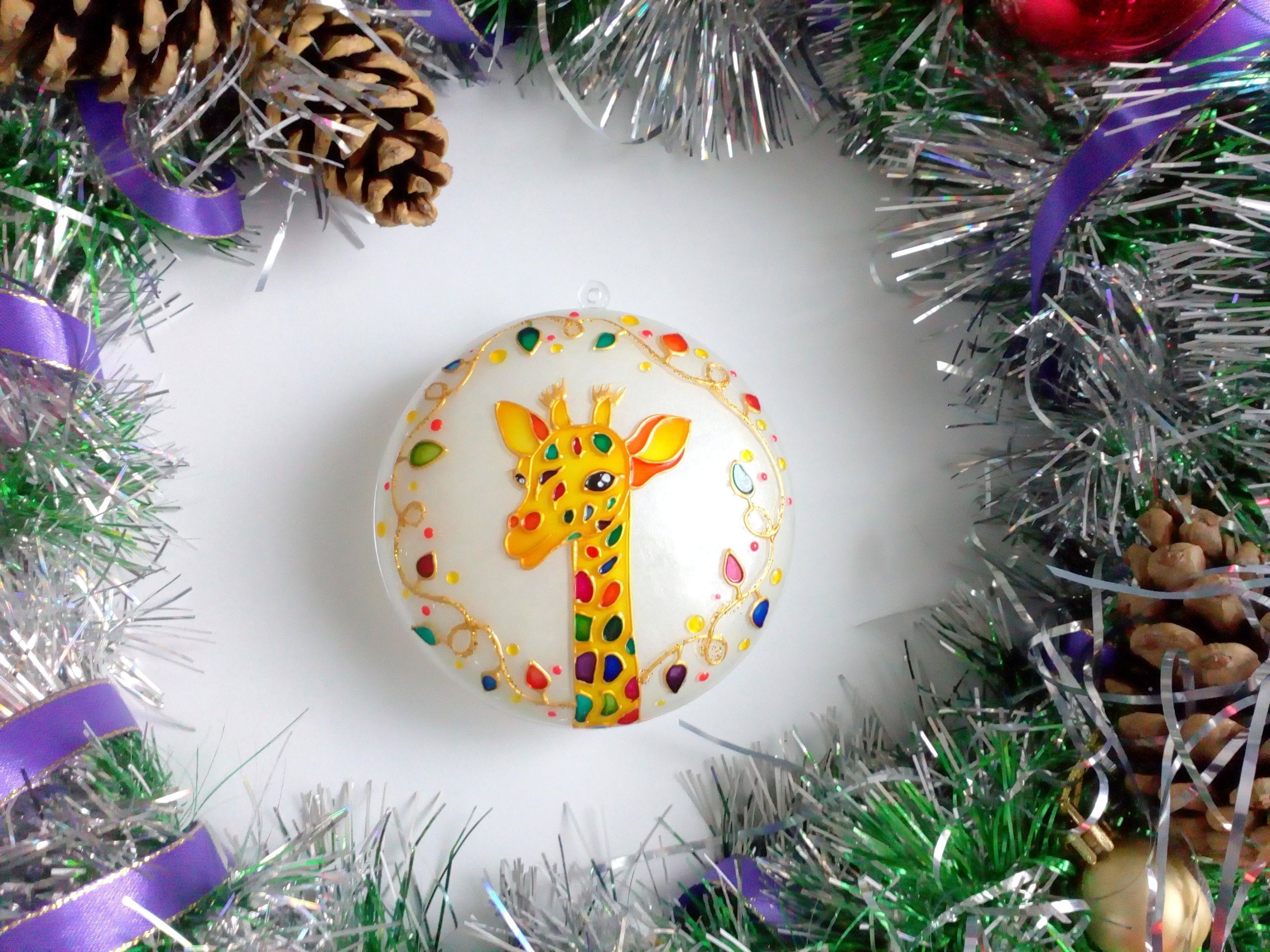 Ornamenti natalizi a forma di giraffa, decorazioni natalizie da