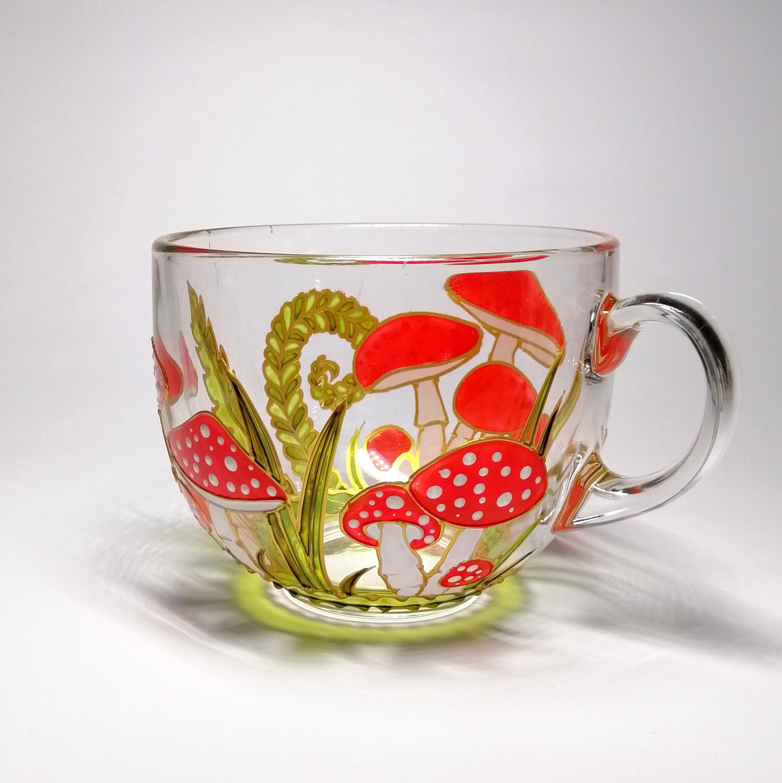 Toadstool Coffee Mug Handmade Mushroom Coffee Mug Hand Painted Etsy