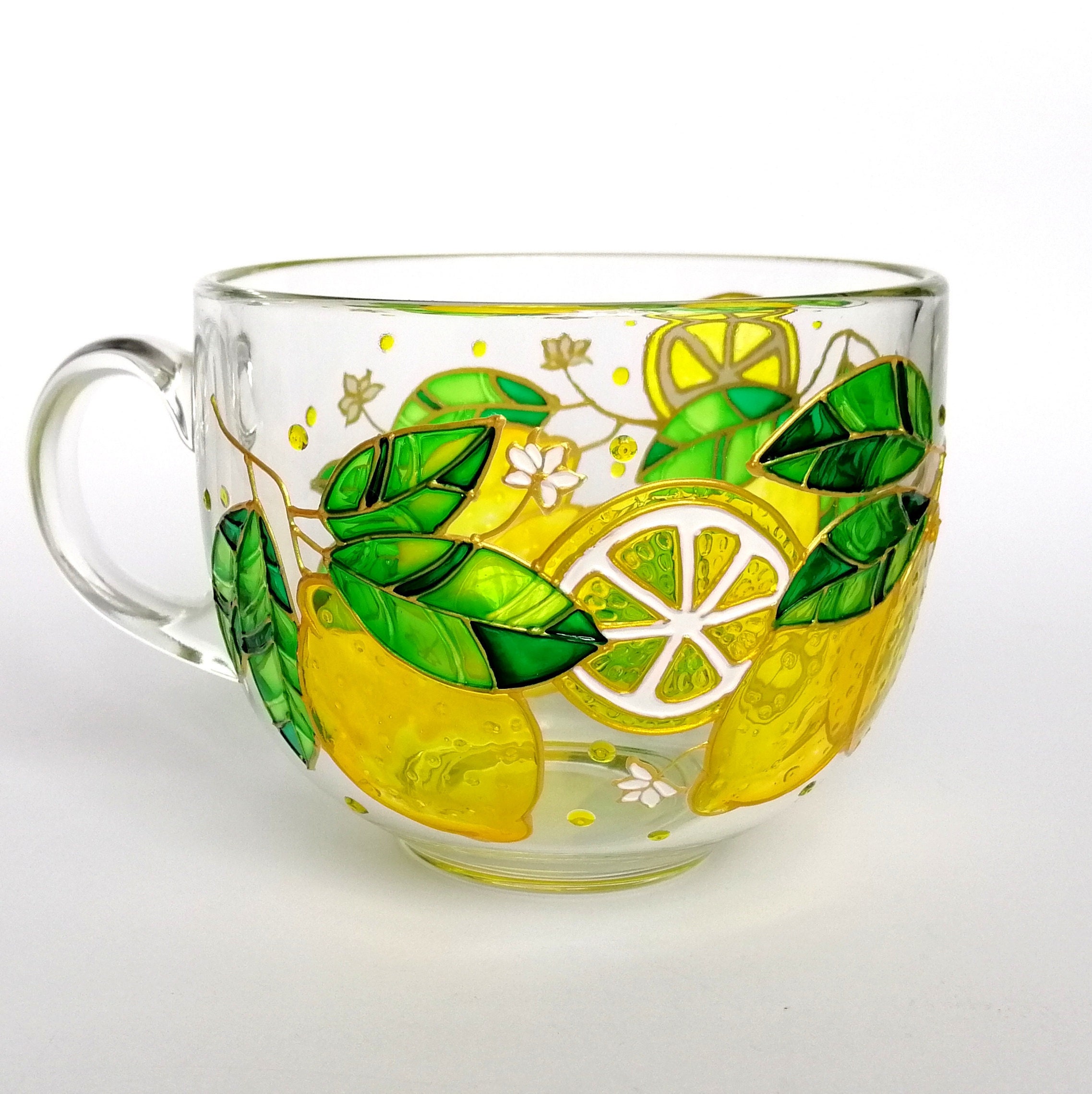 Lemon coffee mug Personalised coffee mug hand painted gift for Etsy