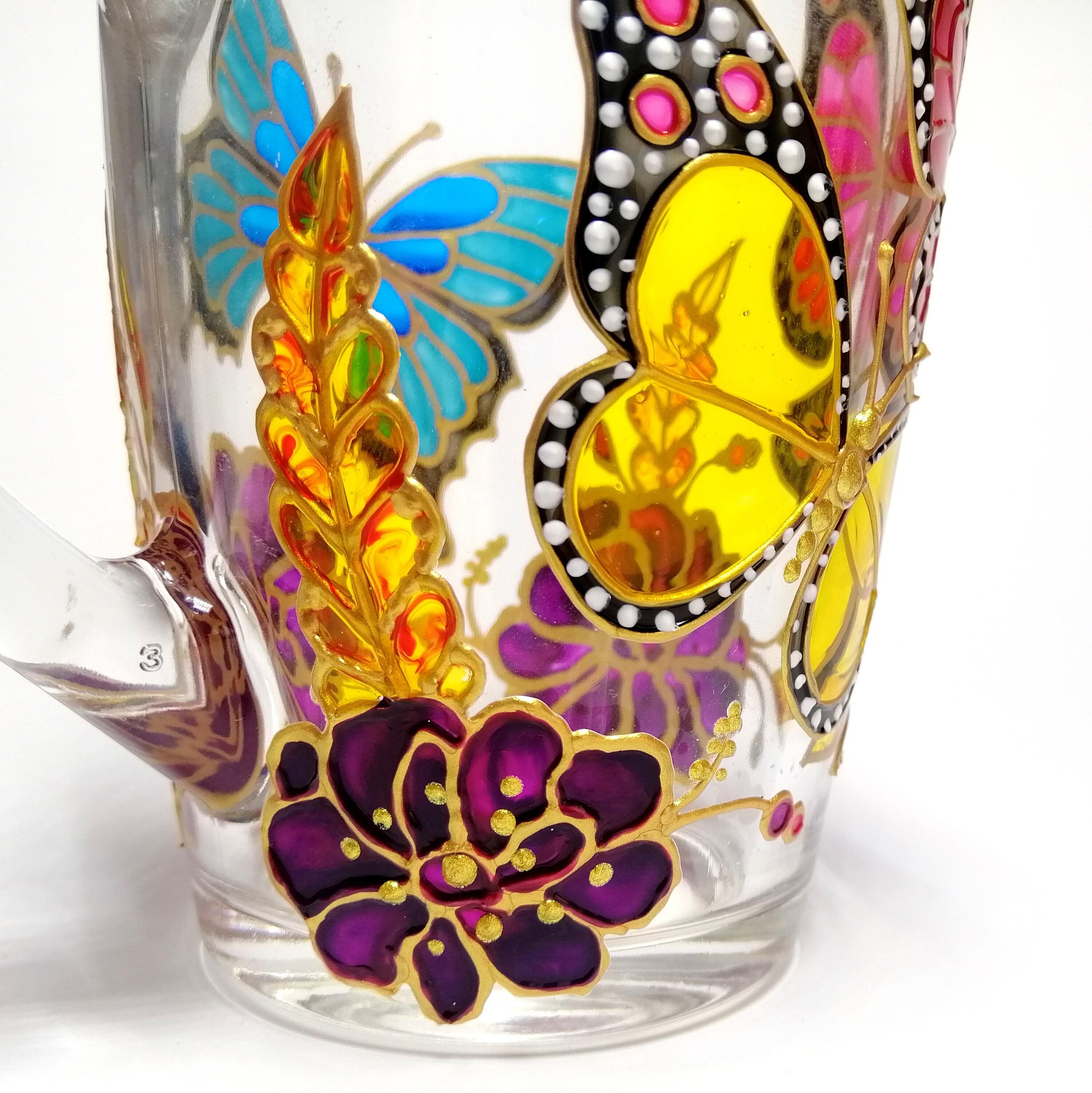 Butterfly coffee mug personalised Monarch mug hand painted Etsy