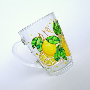 Lemon coffee mug Personalised gift for her Hand painted tea cup for Grandma Christmas gift for Mom Birthday gift for tea lover image 5