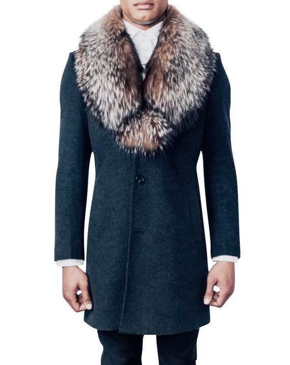 top with fur collar