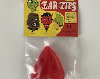 Vintage HORROR DEVIL EAR Tips 1970s New Old Joke Shop Stock Halloween