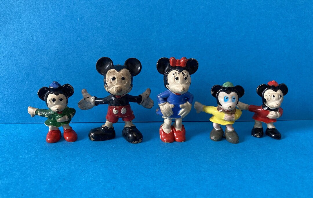 MARX WALT DISNEY Television Playhouse X5 Vinyl Figures Disney Etsy