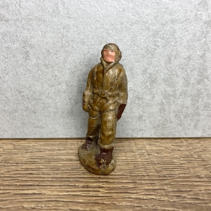 Timpo Toys Komposition Spielzeugsoldat RAF Airman Pilot WW2 Figur Vintage Spielzeugsoldaten