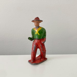 Vintage Crescent Blei Cowboy Spielzeugsoldat: 40er Jahre Wilder Westen Sammlerstück