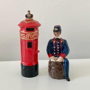 Réplicas de modelos de Patrick Campbell Cartero y Liverpool Special Pillar Box Figuras de metal Vintage 1/32