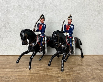 Britains Hollow Cast Mounted Lanarkshire Yeomanry Vintage Lead Toy Soldiers