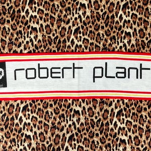 Robert Plant Led Zeppelin Vintage 1980s CONCERT SCARF 80s Heavy Metal Rock Band Memorabilia Tour Souvenir