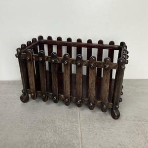 Antique Vintage Wooden Letter Rack Desktop Paper Holder