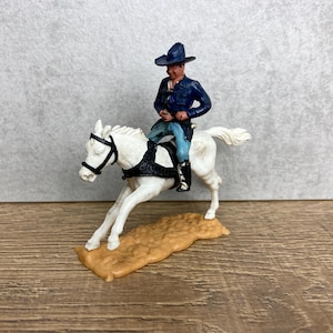 Timpo Hopalong Cassidy montierte Figur Vintage Kunststoff Spielzeugsoldaten 1950er Jahre