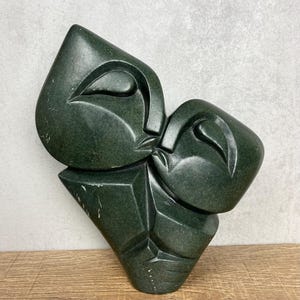 Shona Stone Sculpture Zimbabwe Signed Silas Manyore Mid Century Vintage