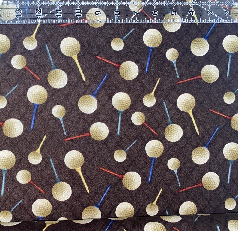 Golf Balls and Tees fabric 100 cotton quilting quality Etsy